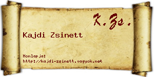 Kajdi Zsinett névjegykártya